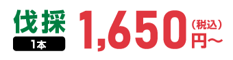 伐採1本：1,650円～（税込）